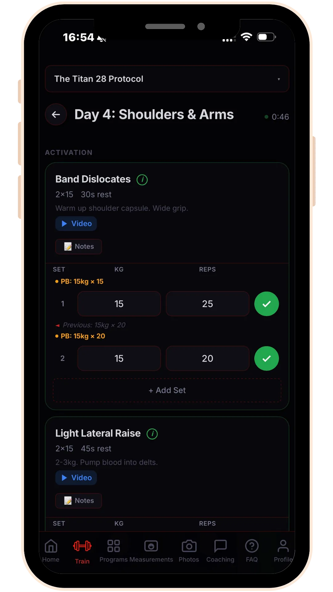 ATS Training App - Active Workout